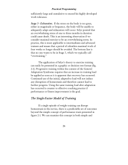 The Single-Factor Model of Training