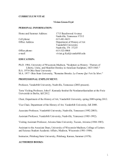 curriculum vitae - Vanderbilt College of Arts and Science