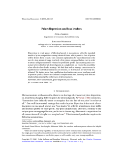 Price dispersion and loss leaders