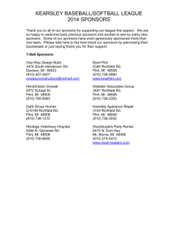 Sponsors - Kearsley Baseball League.com