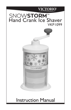 Hand Crank Ice Shaver - Victorio Kitchen Products