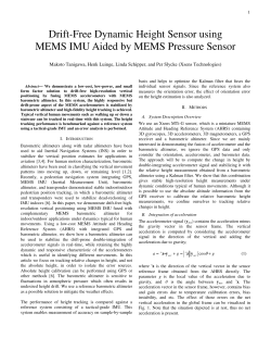 Drift-Free Dynamic Height Sensor using MEMS IMU Aided