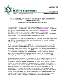LOS ANGELES COUNTY SHERIFF`S DEPARTMENT