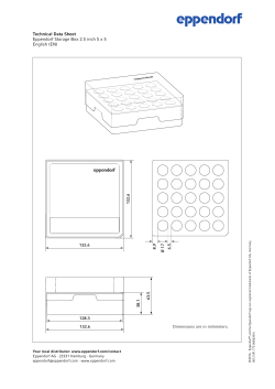 Technical Data Sheet Eppendorf Storage Box 2.5 inch 5 x 5 English