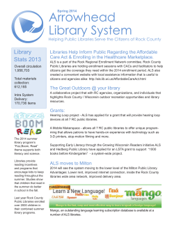 newsletter - Arrowhead Library System