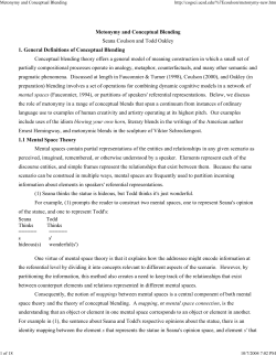 Metonymy and Conceptual Blending