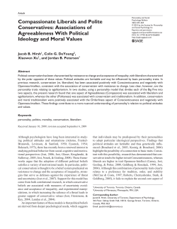 Compassionate Liberals and Polite Conservatives