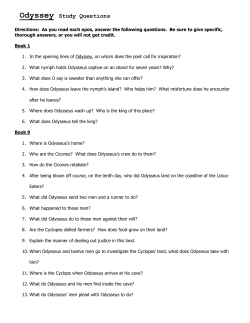 The Odyssey - TWHS-9 Ms. Aceto`s English I