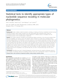 Statistical tests to identify appropriate types of nucleotide sequence