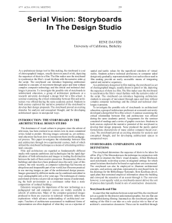 Serial Vision: Storyboards In The Design Studio