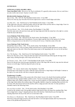 OUTER ISLES LEWIS SEA-CLIFFS, DALBEG AREA: Notes from