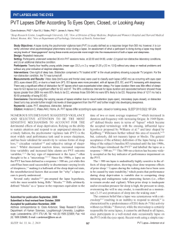 PVT Lapses Differ According To Eyes Open, Closed, or