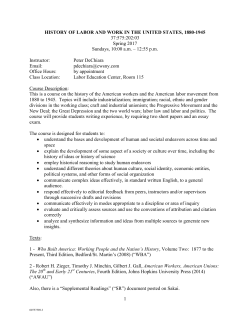 Syllabus - (SMLR), Rutgers