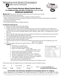 Calibrations - Ferry County