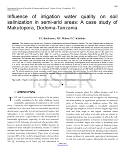 Influence of irrigation water quality on soil salinization in