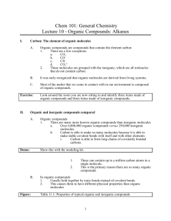 Chem 101: General Chemistry Lecture 10