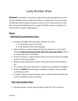 Lucky Number Draw - Delafield American Legion