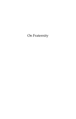 On Fraternity