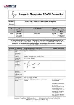 Inorganic Phosphates REACH Consortium