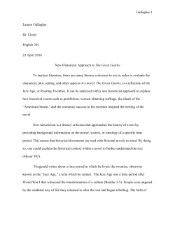 A New Historicist Approach to The Great Gatsby PDF