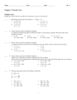 Chapter 7 Practice Test with KEY