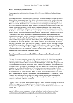 Connected Histories of Empire - PANELS 1