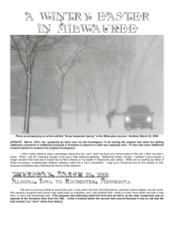 A Snowy Easter in Milwaukee (2008)