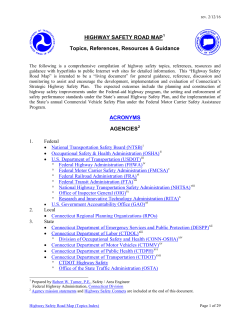 Highway Safety Road Map - CT Technology Transfer Center