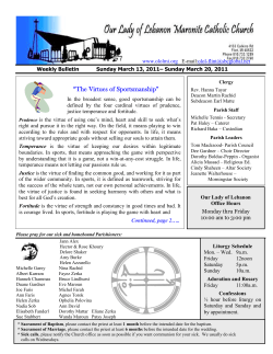 “The Virtues of Sportsmanship”