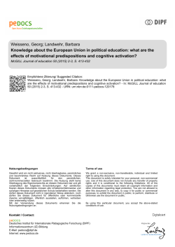 Knowledge about the European Union in political education