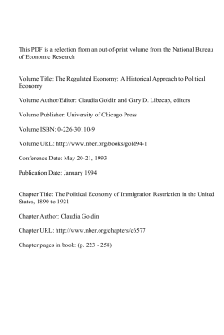The Political Economy of Immigration Restriction in the