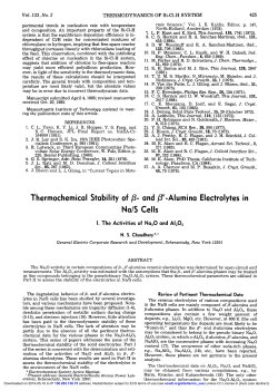 Thermochemical Stability of/3- and `