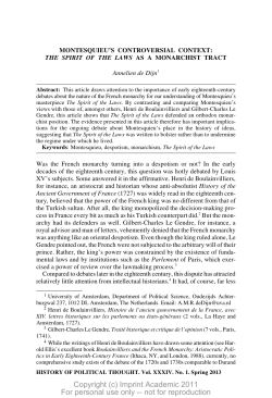 Montesquieu in Context