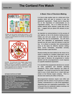 October 2014 Cortland Firewatch