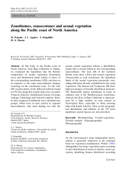 Zonobiomes, zonoecotones and azonal vegetation along the Pacific