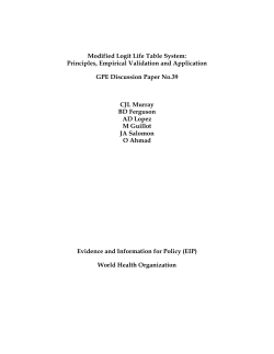 Modified Logit Life Table System