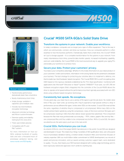 Crucial&reg; M500 SATA 6Gb/s Solid State Drive