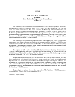 NOTICE CITY OF CLOVIS, NEW MEXICO - i