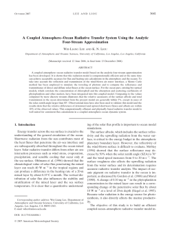 A Coupled Atmosphere&ndash;Ocean Radiative Transfer System Using the