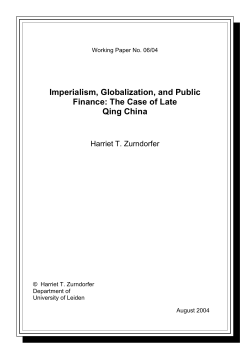Imperialism, Globalization, and Public Finance: The Case of