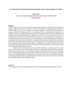 Co-production of cement and CNTs ArXiv
