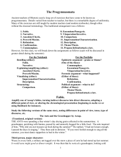 The Progymnasmata Fable.