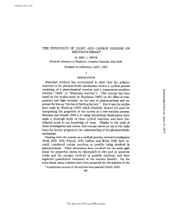 THE INFLUENCE OF LIGHT AND CARBON DIOXIDE ON