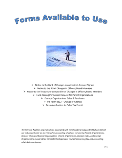 Notice to the Bank of Changes in Authorized Account