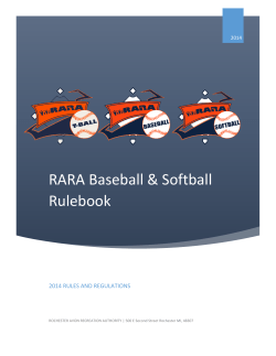 RARA Baseball/Softball Rule Book