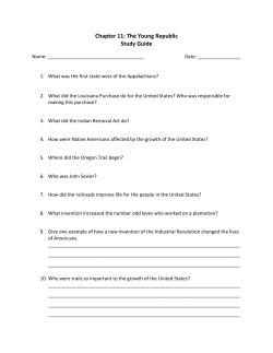 Chapter 11: The Young Republic Study Guide
