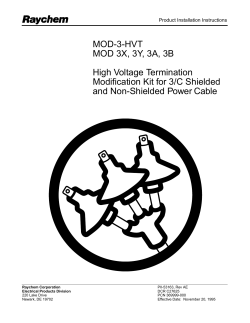 MOD-3-HVT MOD 3X, 3Y, 3A, 3B High Voltage Termination
