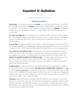 Spanish II Syllabus - Galena Unit School District #120