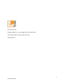 1 Friction Force Lab Friction Forces Lab Finding an object`s through