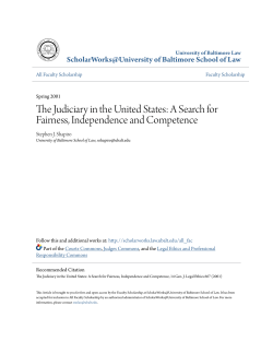 The Judiciary in the United States: A Search for Fairness